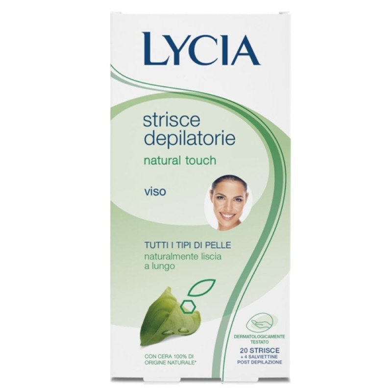 Lycia Strisce Depilatorie Viso Natural Touch Confezione da 6 Pezzi da 20  strisce