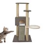 Tiragraffi per Gatto Graffiatoio Altezza 127 cm Design Chocolate in Corda Sisal