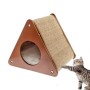 Tiragraffi per Gatto Triangolo con Tana Altezza 30 cm Design Wood