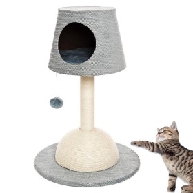 Tiragraffi per Gatto Abat-Jour in Juta Natural Altezza 76 cm Design Fuss-Cat
