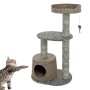 Tiragraffi per Gatto Elegant Beige in Corda Sisal Natural Altezza 90 cm Fuss-Cat