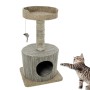 Tiragraffi per Gatto Elegant Beige in Corda Sisal Natural Altezza 72 cm Fuss-Cat
