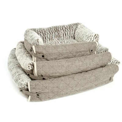 Multipack da 3 Cuccette per Cani Divano Soft Lunghezze 90-107-125 CM Colore Grigio