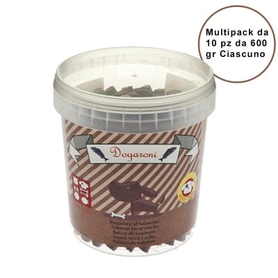 Snack per Cani Fuss-Dog Dogaroni Bastoncini al Salmone Confezione da 10 pz