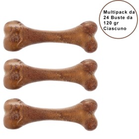 Snack per Cani Selvatico Salmone & Limone per Cani Taglia Medium Confezione da 24 Buste