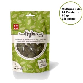 Snack per Cani Vegetale con Clorofillina per Cani di Taglia Piccola Confezione da 24 Buste