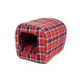 Cuccia per Animali a Tunnel Fantasia Scozzese in Tessuto Dimensioni 33x42 Cm