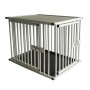 Trasportino da Auto Gabbia per Cani e Gatti Pieghevole in Alluminio con Due Porte Fuss-Dog