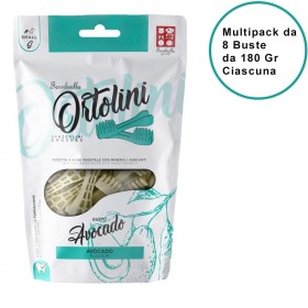 Snack per Cani Ortolini Small Avocado Spazzolini Confezione da 8 Buste Ciascuna da 180 Gr
