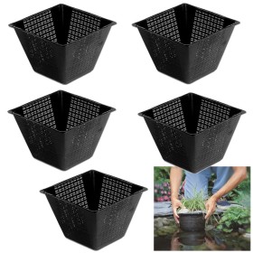 Cestelli per Piante Acquatiche Quadrati Dimensioni 19 cm Cadauno Confezione da 5 Pezzi