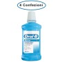 Oral B Colluttorio Fluorinse Protezione Anti-Carie al Fluoro 4 Confezioni da 500 Milliliters