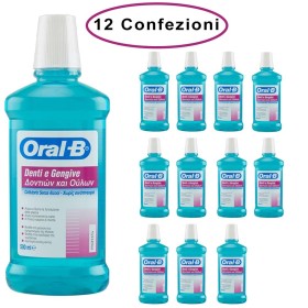 Oral B Colluttorio Denti & Gengive con Cetilpiridino Cloruro 12 Confezioni da 500 Milliliters