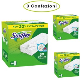 Swiffer Panni di Ricambio Cattura Polvere per Scopa Swiffer 3 Confezioni da 40 Panni