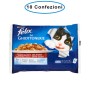 Purina Felix Le Ghiottonerie Umido Gatto Manzo & Pollo 10 Confezioni da 4 Buste da 100 Grammi