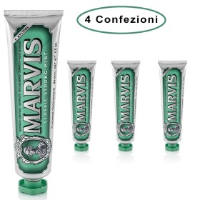 Marvis Dentifricio Cura delle Gengive Classic Strong Mint 4 Confezioni da 85 Ml