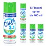 Glade Oust 3in1 Disinfettante per Tessuti e Superfici 5 Flaconi da 400 ml