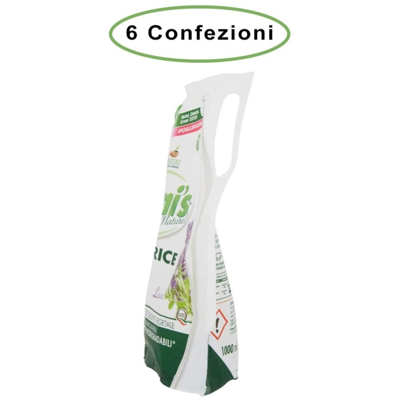 Winni's Naturel Detersivo per Lavatrice Ecoformato Lavanda 6 ConfezionI da  1000 Ml