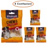 Vitakraft Osso Mini per Cani Snack Chews 7,8 cm 4 Confezioni da 4 Pezzi 100 Gr