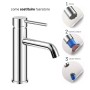 Rubinetto Lavabo Monocomando Jazz In Ottone Cromo Lucido