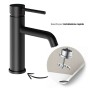 Rubinetto Lavabo Monocomando Jazz In Ottone Nero Opaco