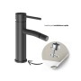 Rubinetto Bidet Monocomando Jazz Ottone Nero Opaco Con Piletta