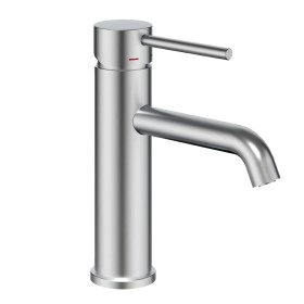 Rubinetto Lavabo Monocomando Jazz Ottone Nickel Spazzolato