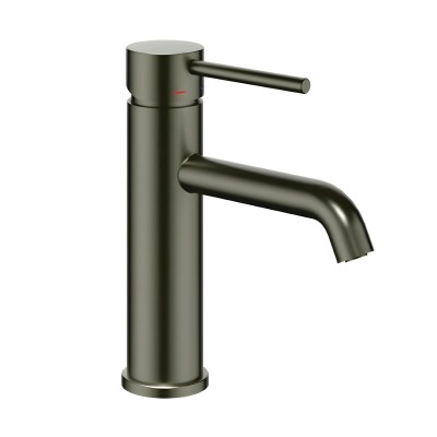 Rubinetto Lavabo Monocomando Jazz In Ottone Antracite Con Piletta