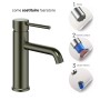 Rubinetto Lavabo Monocomando Jazz In Ottone Antracite Con Piletta