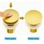 Rubinetto Lavabo Monocomando Jazz Ottone Oro Lucido Montaggio Rapido