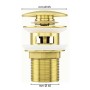 Rubinetto Lavabo Monocomando Jazz Ottone Oro Lucido Montaggio Rapido