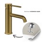Rubinetto Lavabo Monocomando Jazz In Ottone Satinato Oro