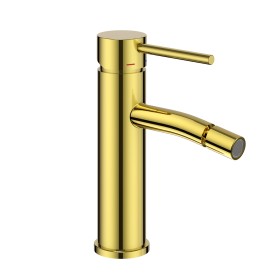 Rubinetto Bidet Monocomando Jazz Ottone Montaggio Rapido Oro Lucido Piletta