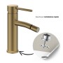 Rubinetto Bidet Monocomando Jazz Ottone Montaggio Rapido Oro Matt Satin Piletta