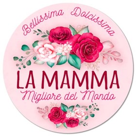 Tappetino Mouse La Mamma Migliore del Mondo Colore rosa 