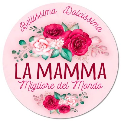 Tappetino Mouse La Mamma Migliore del Mondo Colore rosa 