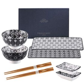  Set Sushi per 2 Persone in Porcellana Confezione Regalo 8 pezzi