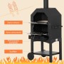 Outsunny Forno da Esterno per Pizza Barbecue con Termometro in Acciaio Inox a Carbonella