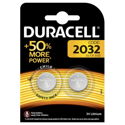 DURACELL BATTERIA A BOTTONE CR2032 BL.2PZ.