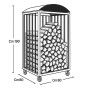 Cappello Universale In Policarbonato Per Coprire Legna E Pallet
