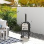 Outsunny Forno da Esterno per Pizza Barbecue con Termometro in Acciaio Inox a Carbonella