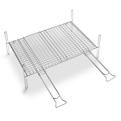 Griglia doppia a conchiglia con piedini. Dim. cm 60 x cm 40