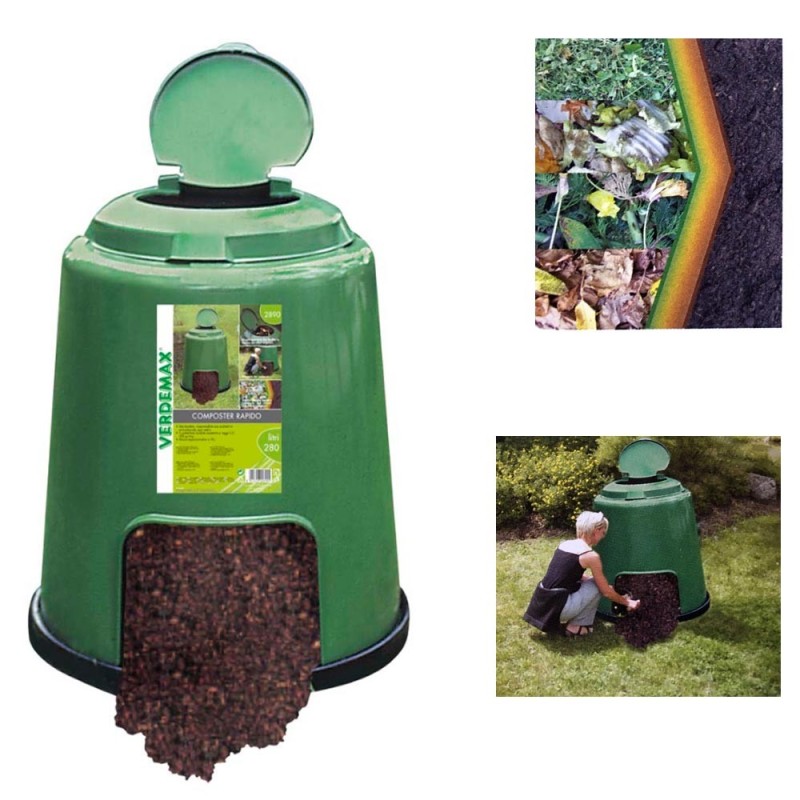 Verdemax Compostiera da Giardino Rotonda 280 lt