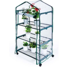 Verdemax Serra Da Terrazzo A 3 Ripiani Modello Siena Garden Con Ruote